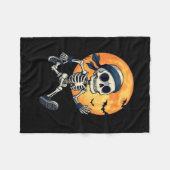 Running Skeleton Funny Halloween Kostuum Mannen Vr Fleece Deken (Voorkant (Horizontaal))