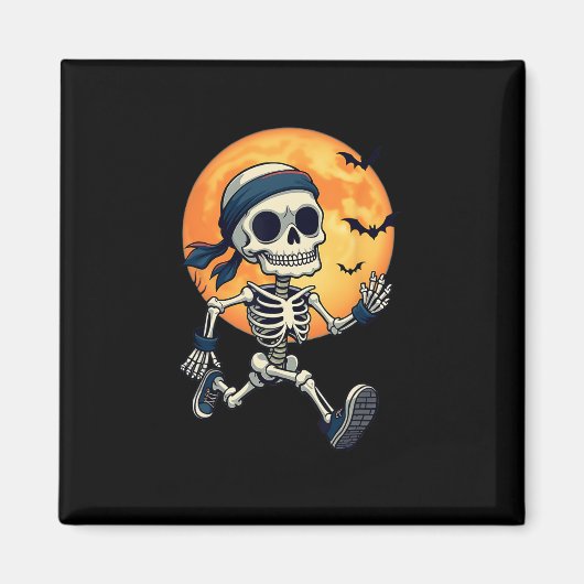 Running Skeleton Funny Halloween Kostuum Mannen Vr Magneet (Voorkant)