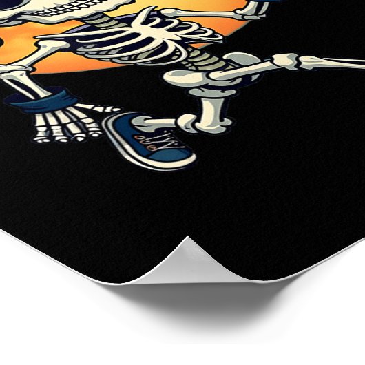 Running Skeleton Funny Halloween Kostuum Mannen Vr Poster (Hoek)