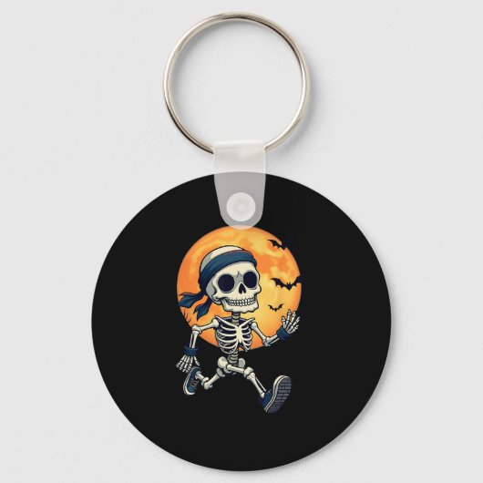 Running Skeleton Funny Halloween Kostuum Mannen Vr Sleutelhanger (Voorkant)
