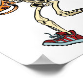 Running Skeleton Halloween Funny Runners Sport Poster (Hoek)