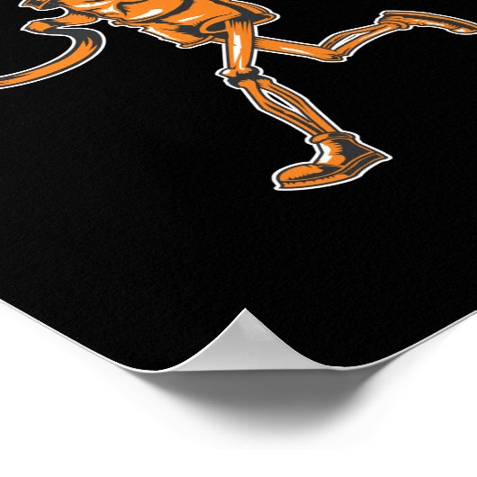 Running Skeleton Runners Funny Halloween Sport Poster (Hoek)