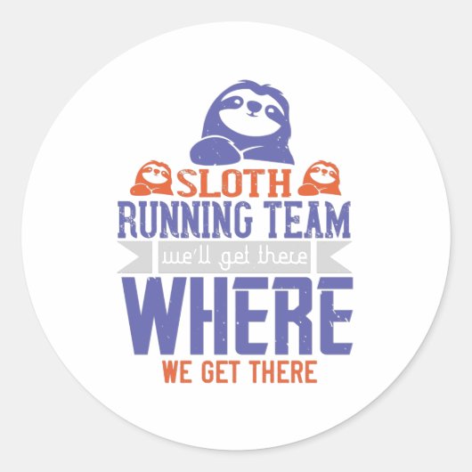 Running - Sleuf Running Team Ronde Sticker (Voorkant)
