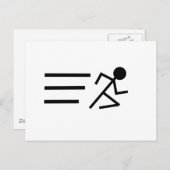 Running Stickman Briefkaart (Voorkant / Achterkant)