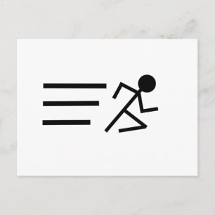 Running Stickman Briefkaart