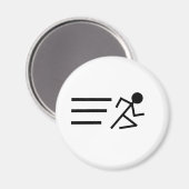 Running Stickman Magneet (Voorkant / Achterkant)