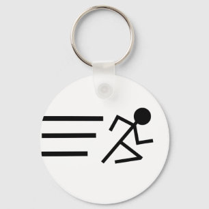 Running Stickman Sleutelhanger