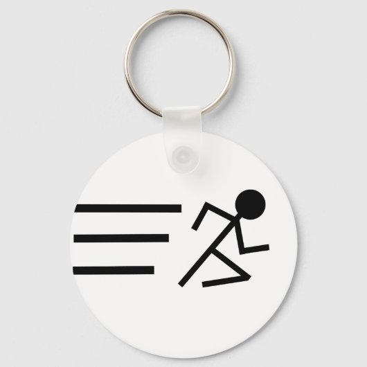 Running Stickman Sleutelhanger (Voorkant)