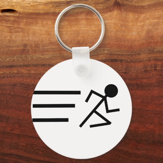 Running Stickman Sleutelhanger (Voorkant)