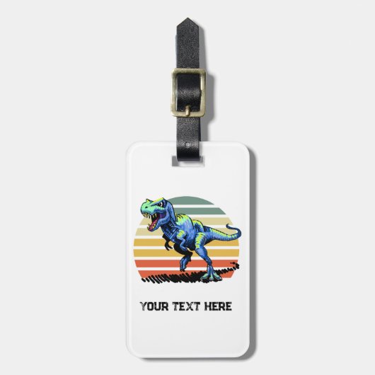 Running T-Rex-Bagagelabel Bagagelabel (Voorkant verticaal)