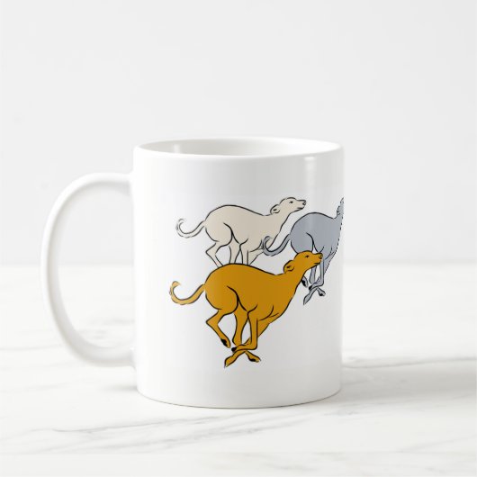 Running three koffiemok (Links)