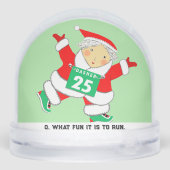 Running Track and Field Holiday Gift Sneeuwbol (Achterkant)