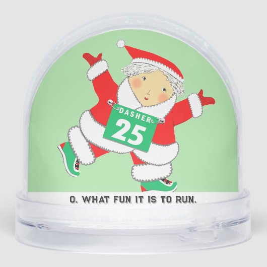 Running Track and Field Holiday Gift Sneeuwbol (Achterkant)