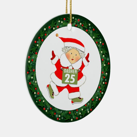 Running Track en Field Gift Keramisch Ornament (Rechts)