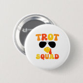 Running Turkey Sungles Trot Squad Thanksgiving  Ronde Button 5,7 Cm (Voorkant /achterkant)