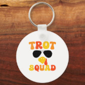 Running Turkey Sungles Trot Squad Thanksgiving Sleutelhanger (Voorkant)