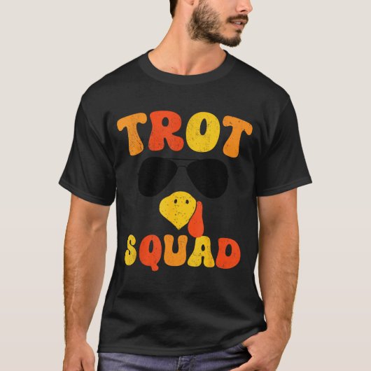 Running Turkey Sungles Trot Squad Thanksgiving T-shirt (Voorkant)