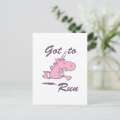 Running Unicorn Briefkaart (Staand voorkant)