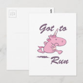 Running Unicorn Briefkaart (Voorkant / Achterkant)