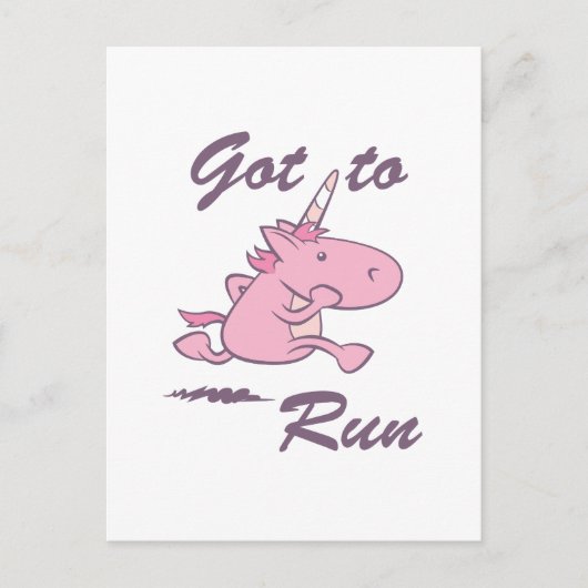 Running Unicorn Briefkaart (Voorkant)