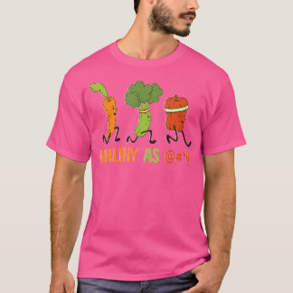 Running Vegetables Carrot Broccoli Pepper Runner T-shirt