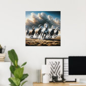 Running Wild Horses - Dynamic Natuur Art Print (Thuiskantoor)