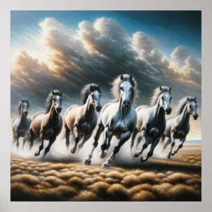 Running Wild Horses - Dynamic Natuur Art Print
