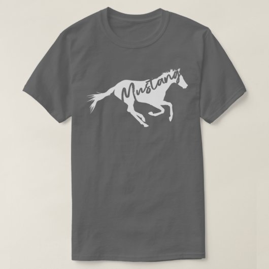 Running Wild Mustang Horse Breed Lover Silhouette  T-shirt (Design voorkant)