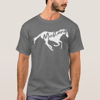 Running Wild Mustang Horse Breed Lover Silhouette T-shirt