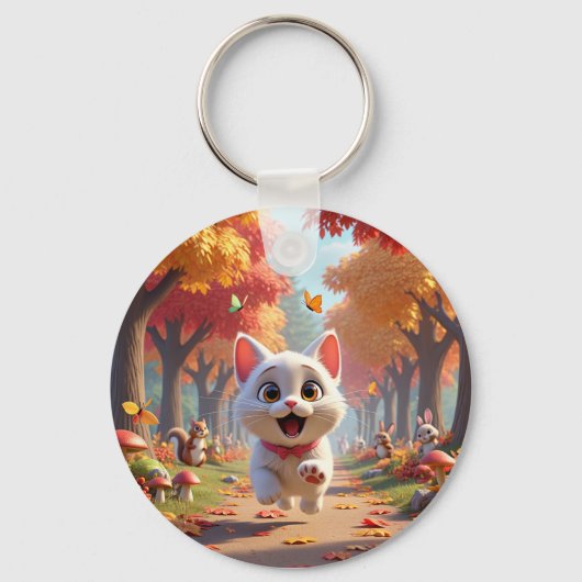 Running Wild: The Forest Cat Tote, wild spirit Sleutelhanger (Voorkant)