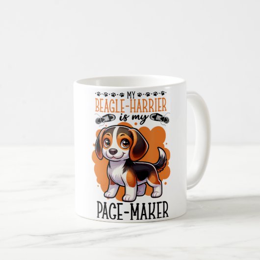 Running With Beagle-Harrier Koffiemok (Voorkant rechts)