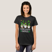 Running With My Gnomies St Patrick Day Shamrock Gn T-shirt (Voorkant volledig)