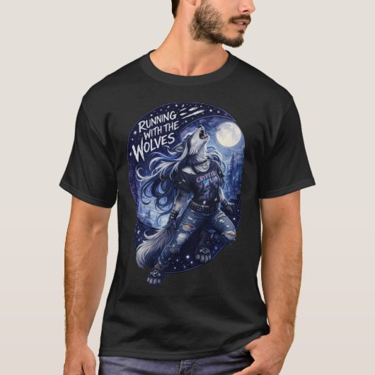 Running With The Wolves T-shirt (Voorkant)