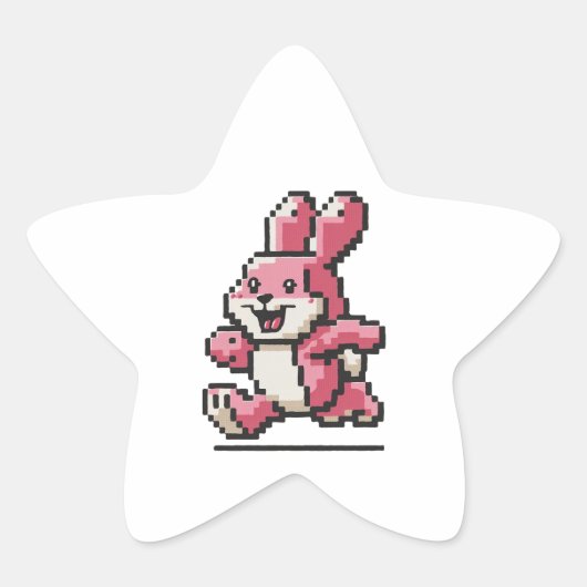 Runny Bunny Ster Sticker (Voorkant)