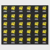 Runny Cheese Funny Food Pun Dark BG Cadeaupapier (Vlak)