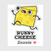 Runny Cheese Funny Food Pun Sticker (Vel)