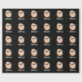 Runny Egg Funny Running Egg Pun Dark BG Cadeaupapier (Vlak)