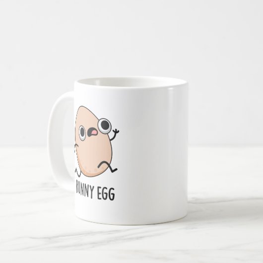 Runny Egg Funny Running Egg Pun Koffiemok (Voorkant links)