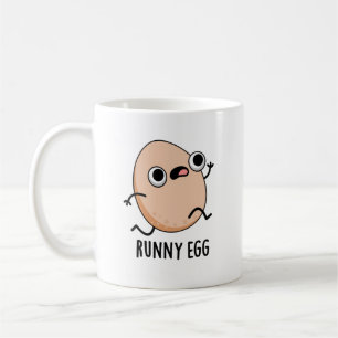 Runny Egg Funny Running Egg Pun Koffiemok
