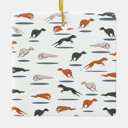 RUNNY GRAY HOUND 12000 TRANS KERAMISCH ORNAMENT (Voorkant)