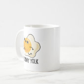 Runny Yolk Funny Food Egg Pun Koffiemok (Voorkant links)