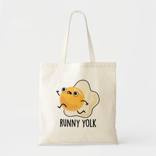 Runny Yolk Funny Food Egg Pun Tote Bag (Voorkant)