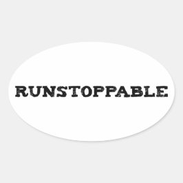 Runstopable Ovale Sticker