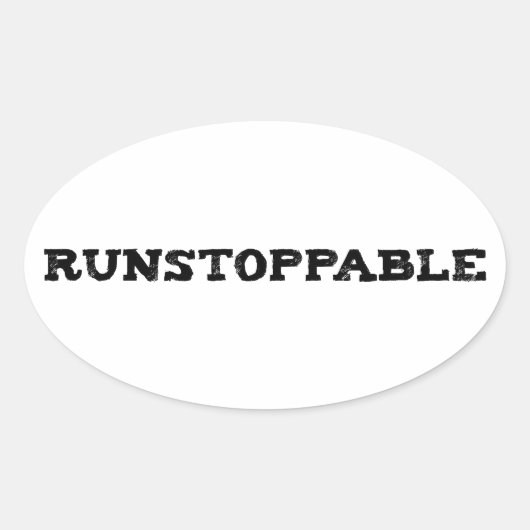 Runstopable Ovale Sticker (Voorkant)