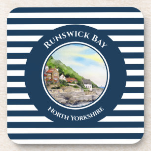 Runswick Bay North Yorkshire, Waterverf Engeland Bier Onderzetter