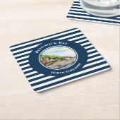 Runswick Bay North Yorkshire, Waterverf Engeland Kartonnen Onderzetters (Schuin)