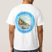 Runswick Bay North Yorkshire, Waterverf Engeland T-shirt (Achterkant)