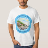 Runswick Bay North Yorkshire, Waterverf Engeland T-shirt (Voorkant)