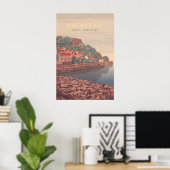 Runswick Bay Yorkshire Kust Reisposter Poster (Thuiskantoor)
