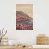 Runswick Bay Yorkshire Kust Reisposter Poster (Keuken)